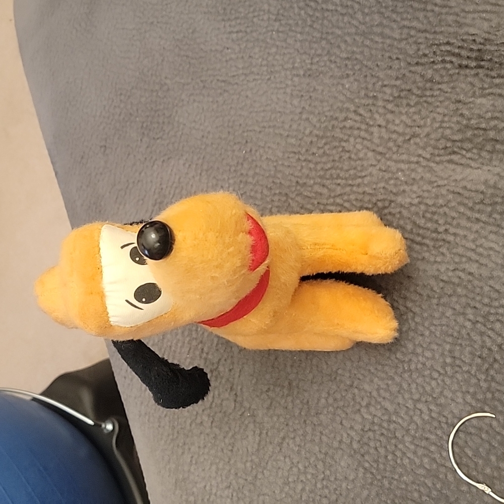 Walt Disney's Pluto, Vintage 70s Straw Stuffed, Knickerbocker